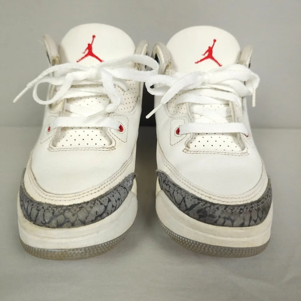 Nike Air Jordan 3 Retro Youth GS Size 1.5Y White Cement Reimagined